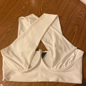 Cross Wrap Crop Tank Top
